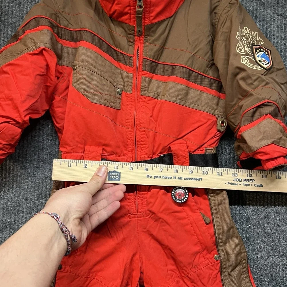 Vintage Obermeyer Kids Size 3‎ Ski Suit Brown Red Insulated Warm Snowboard Ski
